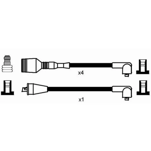 Sada zapaľovacích káblov 0527 /NGK/ - obr. 1