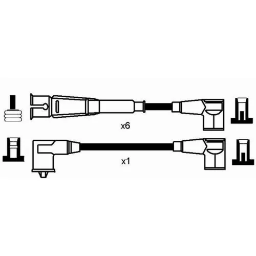 Sada zapaľovacích káblov 0743 /NGK/ - obr. 1