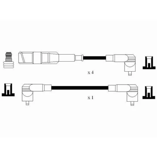 Sada zapaľovacích káblov 0958 /NGK/ - obr. 1