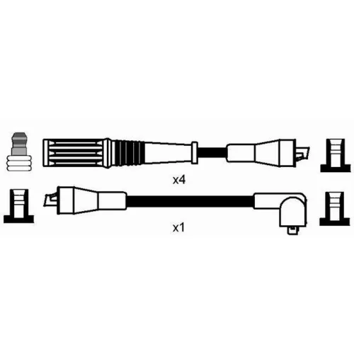Sada zapaľovacích káblov 8528 /NGK/ - obr. 1