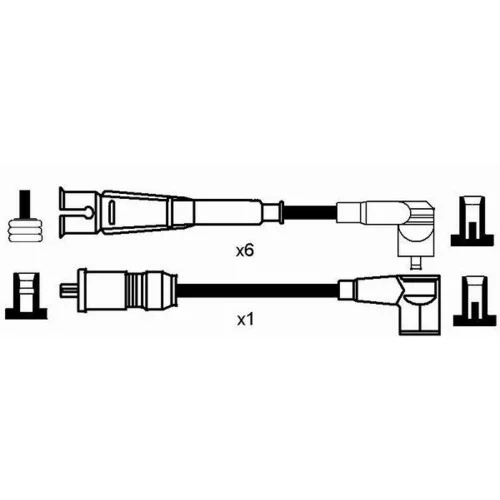 Sada zapaľovacích káblov 0754 /NGK/ - obr. 1