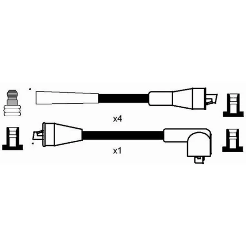 Sada zapaľovacích káblov 7375 /NGK/ - obr. 1