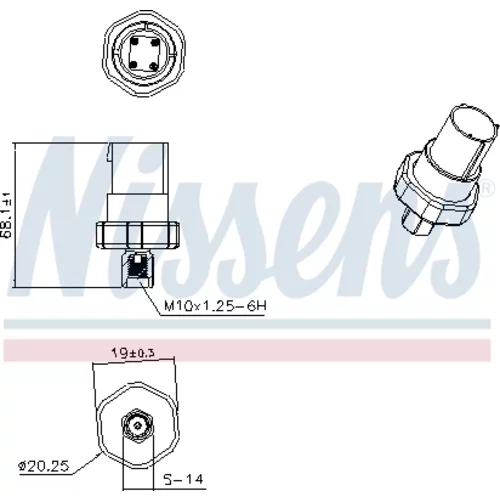 Tlakový spínač klimatizácie 301054 /NISSENS/ - obr. 4