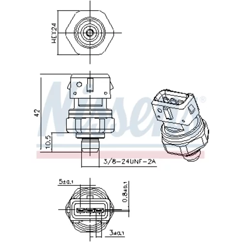 Tlakový spínač klimatizácie 301069 /NISSENS/ - obr. 5
