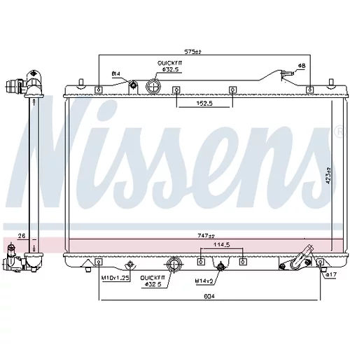 Chladič motora 606216 /NISSENS/ - obr. 5