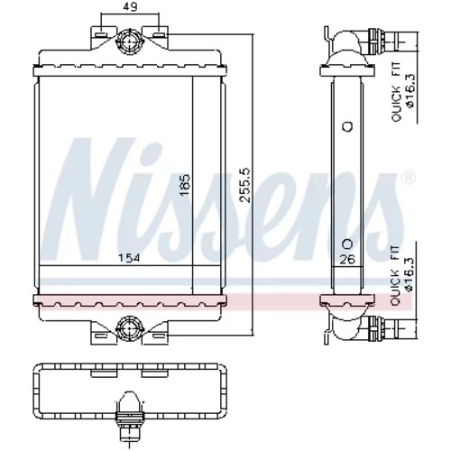 Chladič motora 606296 /NISSENS/ - obr. 4