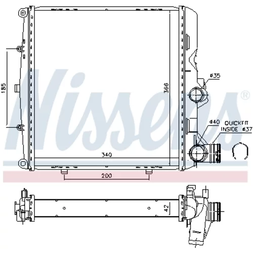 Chladič motora 606448 /NISSENS/ - obr. 4