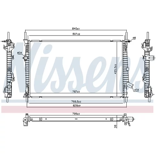 Chladič motora 606537 /NISSENS/ - obr. 4