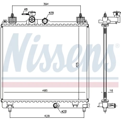 Chladič motora 606550 /NISSENS/ - obr. 4