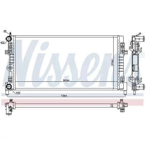 Chladič motora 606722 /NISSENS/ - obr. 1