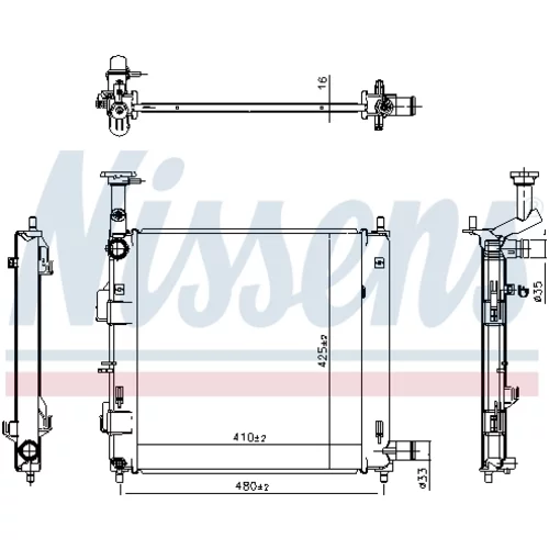 Chladič motora 607198 /NISSENS/ - obr. 4