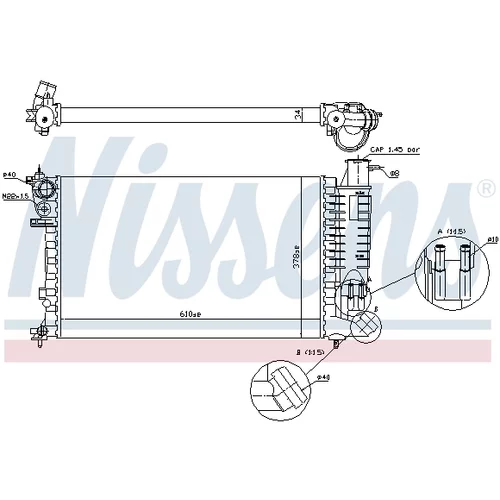 Chladič motora 61380A /NISSENS/ - obr. 4