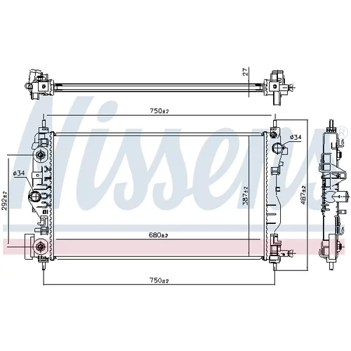 Chladič motora 61707 /NISSENS/ - obr. 4
