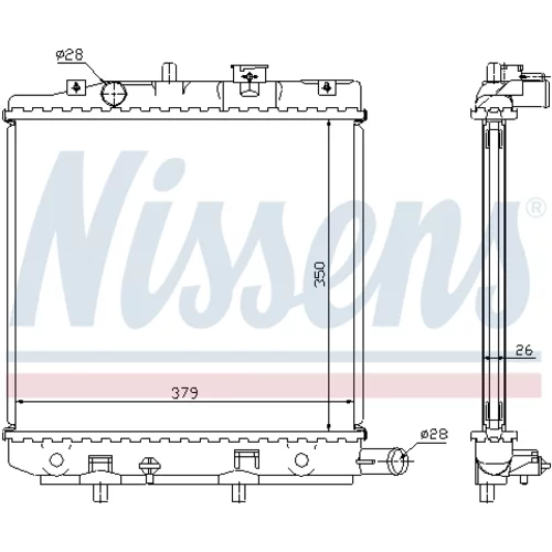 Chladič motora 62455A /NISSENS/ - obr. 4
