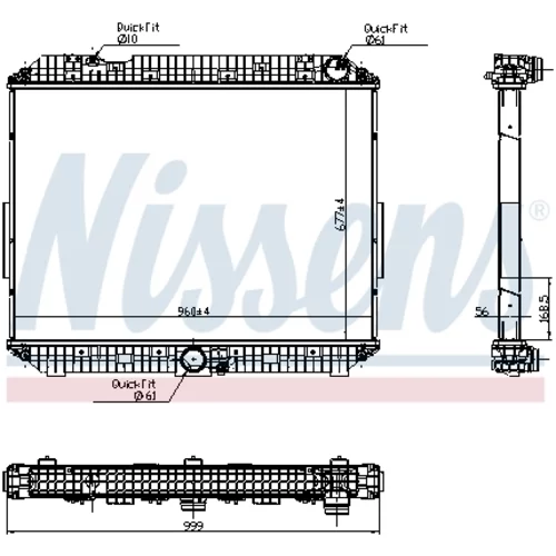 Chladič motora NISSENS 6270030