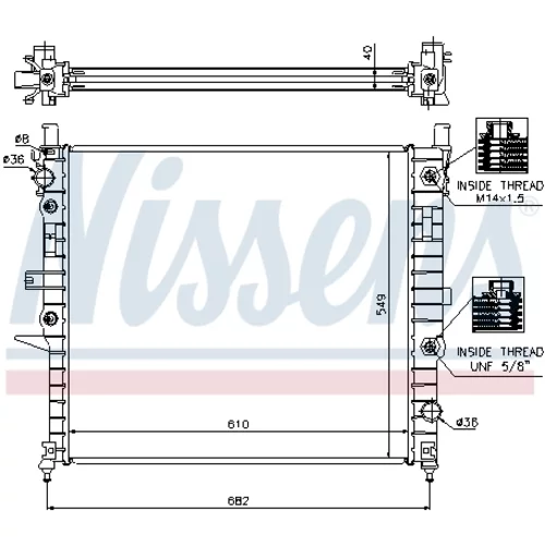 Chladič motora 62788A /NISSENS/ - obr. 4