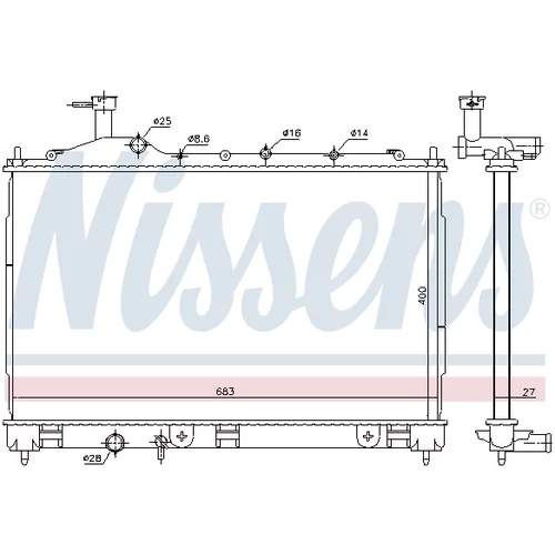 Chladič motora 628987 /NISSENS/ - obr. 4