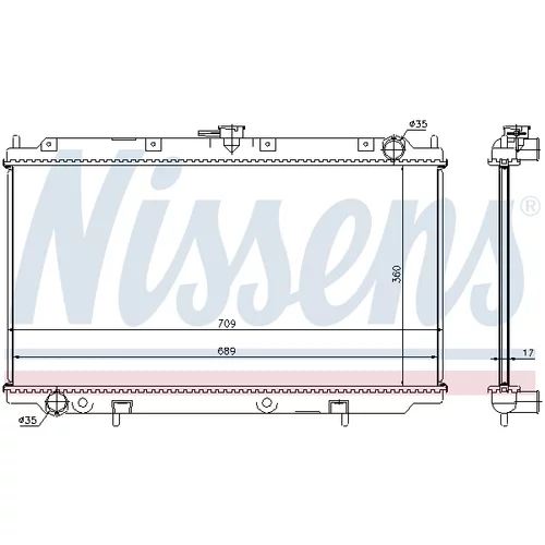 Chladič motora 62927A /NISSENS/ - obr. 5