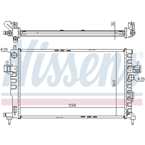 Chladič motora 63009A /NISSENS/ - obr. 4