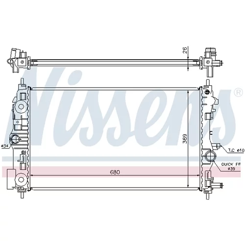 Chladič motora 630745 /NISSENS/ - obr. 4