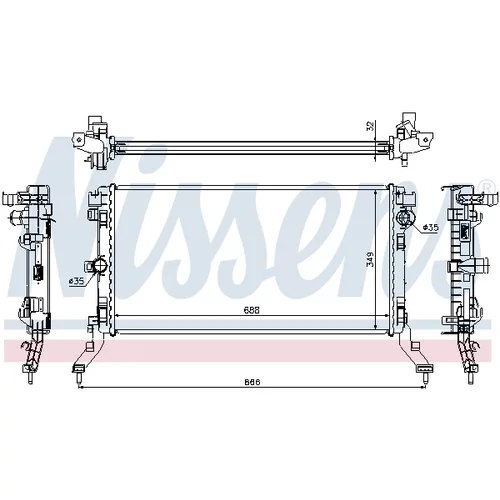 Chladič motora 637603 /NISSENS/ - obr. 4