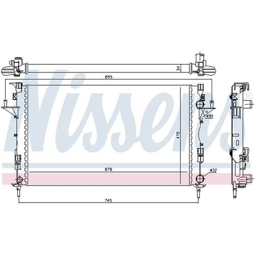 Chladič motora 63816 /NISSENS/ - obr. 4