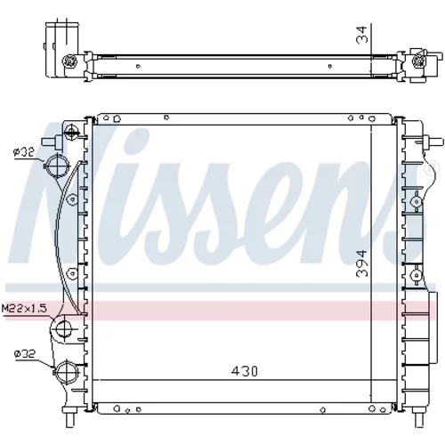 Chladič motora 63968A /NISSENS/ - obr. 4