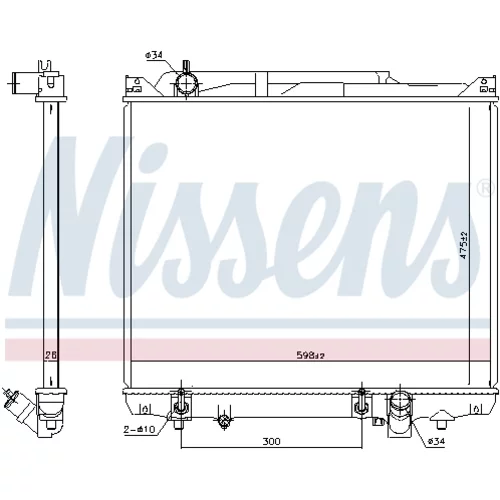Chladič motora 641776 /NISSENS/ - obr. 4