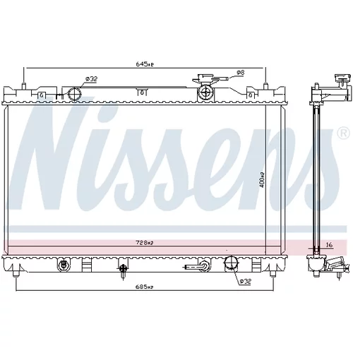 Chladič motora 646351 /NISSENS/ - obr. 2