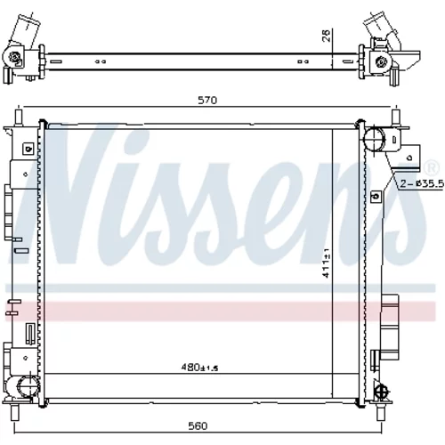 Chladič motora 666204 /NISSENS/ - obr. 4