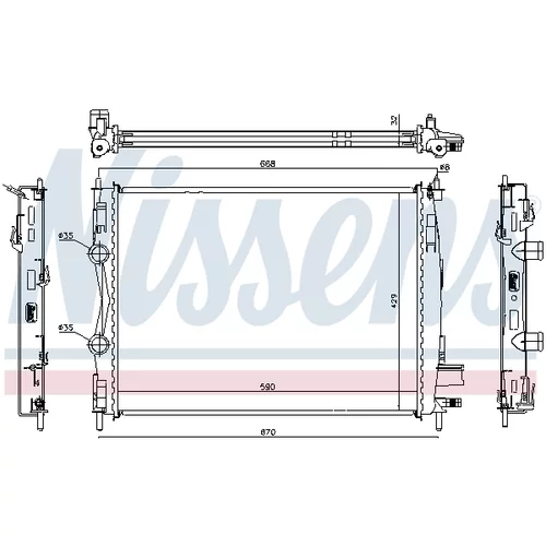 Chladič motora 67360 /NISSENS/ - obr. 4