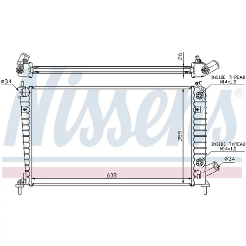 Chladič motora 68005A /NISSENS/ - obr. 5