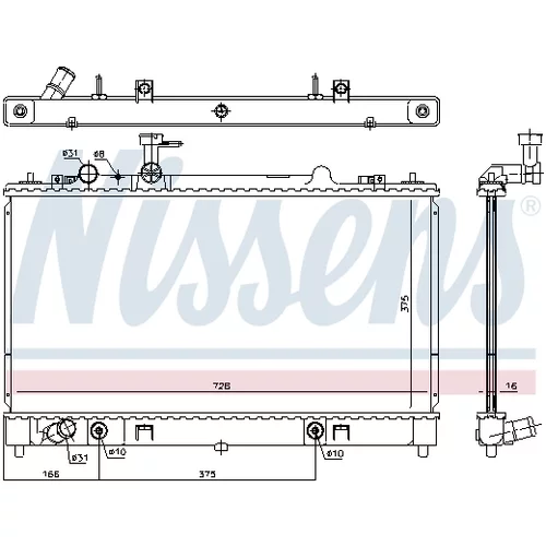 Chladič motora 68551 /NISSENS/ - obr. 4