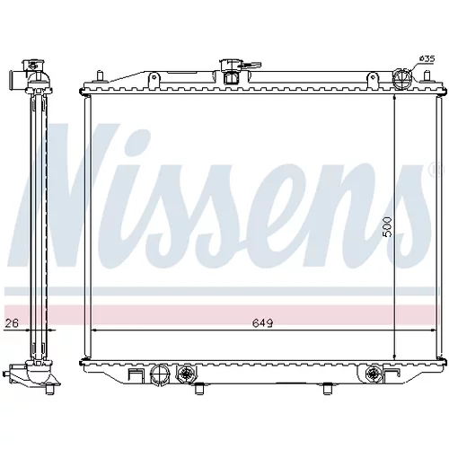Chladič motora 68709A /NISSENS/ - obr. 6