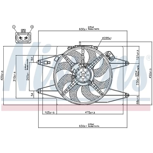 Ventilátor chladenia motora 85105 /NISSENS/ - obr. 5