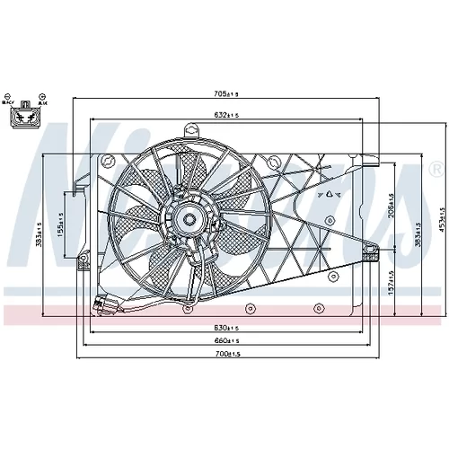 Ventilátor chladenia motora 85199 /NISSENS/ - obr. 5
