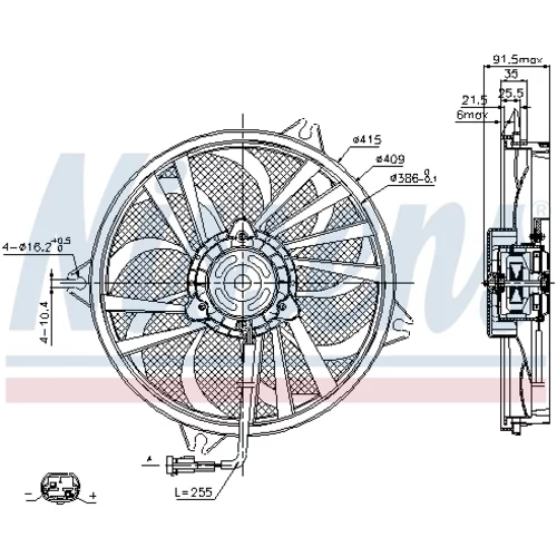 Ventilátor chladenia motora 85605 /NISSENS/ - obr. 5