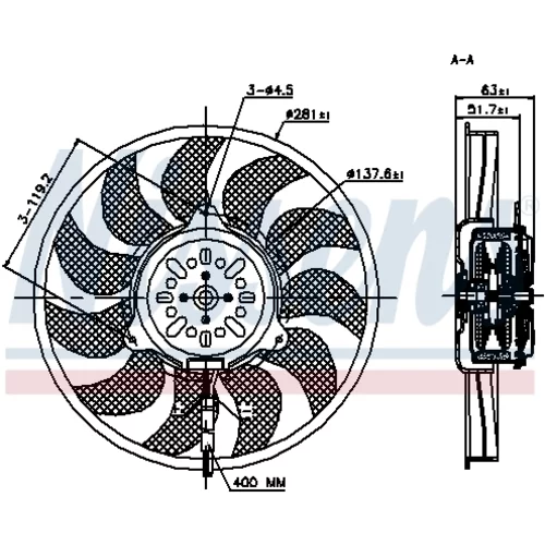 Ventilátor chladenia motora 85692 /NISSENS/ - obr. 4