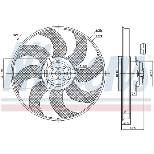 Ventilátor chladenia motora 85794 /NISSENS/ - obr. 5