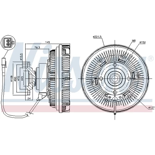 Spojka ventilátora chladenia 86022 /NISSENS/ - obr. 5