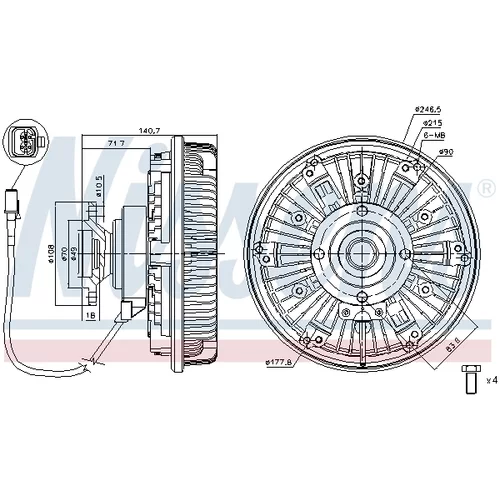 Spojka ventilátora chladenia 86024 /NISSENS/ - obr. 5