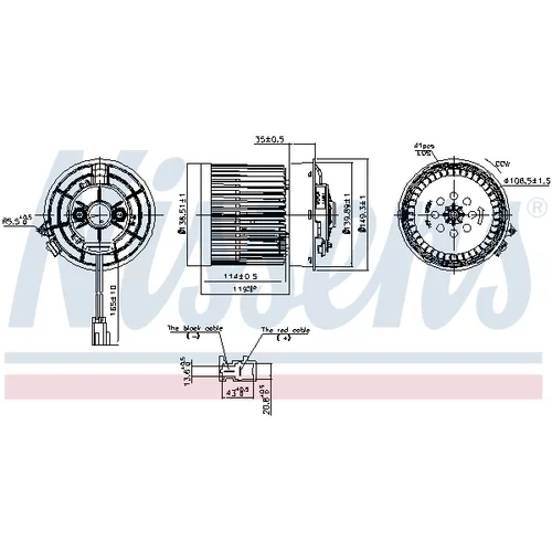 Vnútorný ventilátor NISSENS 87516