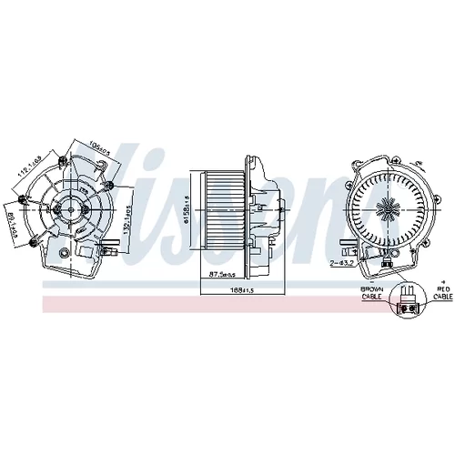 Vnútorný ventilátor NISSENS 87606