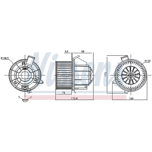 Vnútorný ventilátor NISSENS 87679