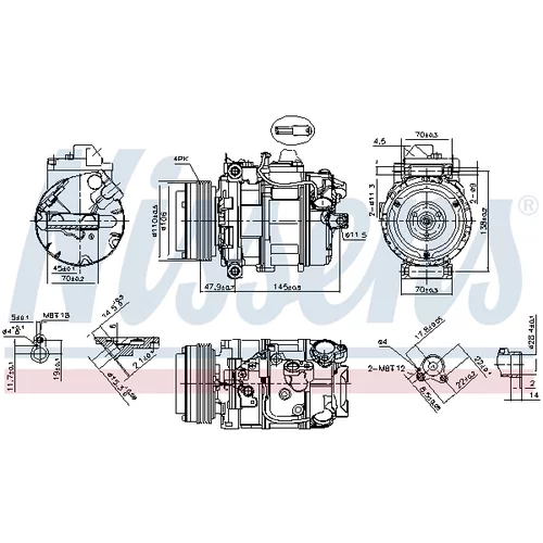 Kompresor klimatizácie 890073 /NISSENS/ - obr. 9