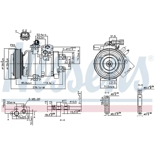 Kompresor klimatizácie 890162 /NISSENS/ - obr. 6