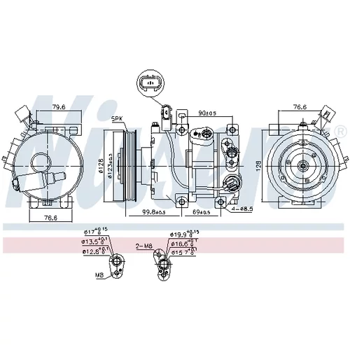 Kompresor klimatizácie 890562 /NISSENS/ - obr. 5