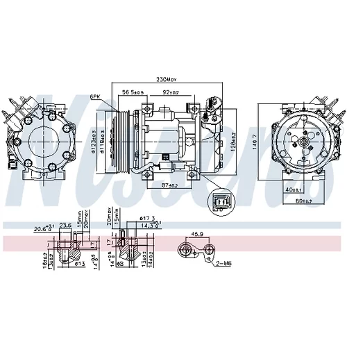 Kompresor klimatizácie 89076 /NISSENS/ - obr. 4