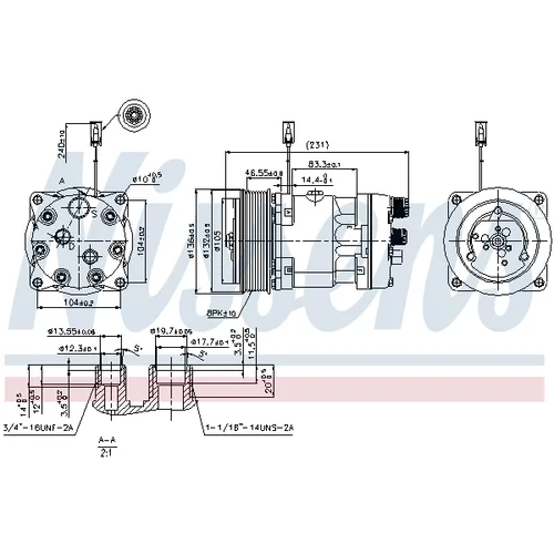 Kompresor klimatizácie 89410 /NISSENS/ - obr. 4