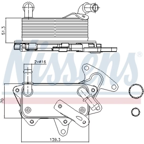 Chladič oleja automatickej prevodovky 90748 /NISSENS/ - obr. 5
